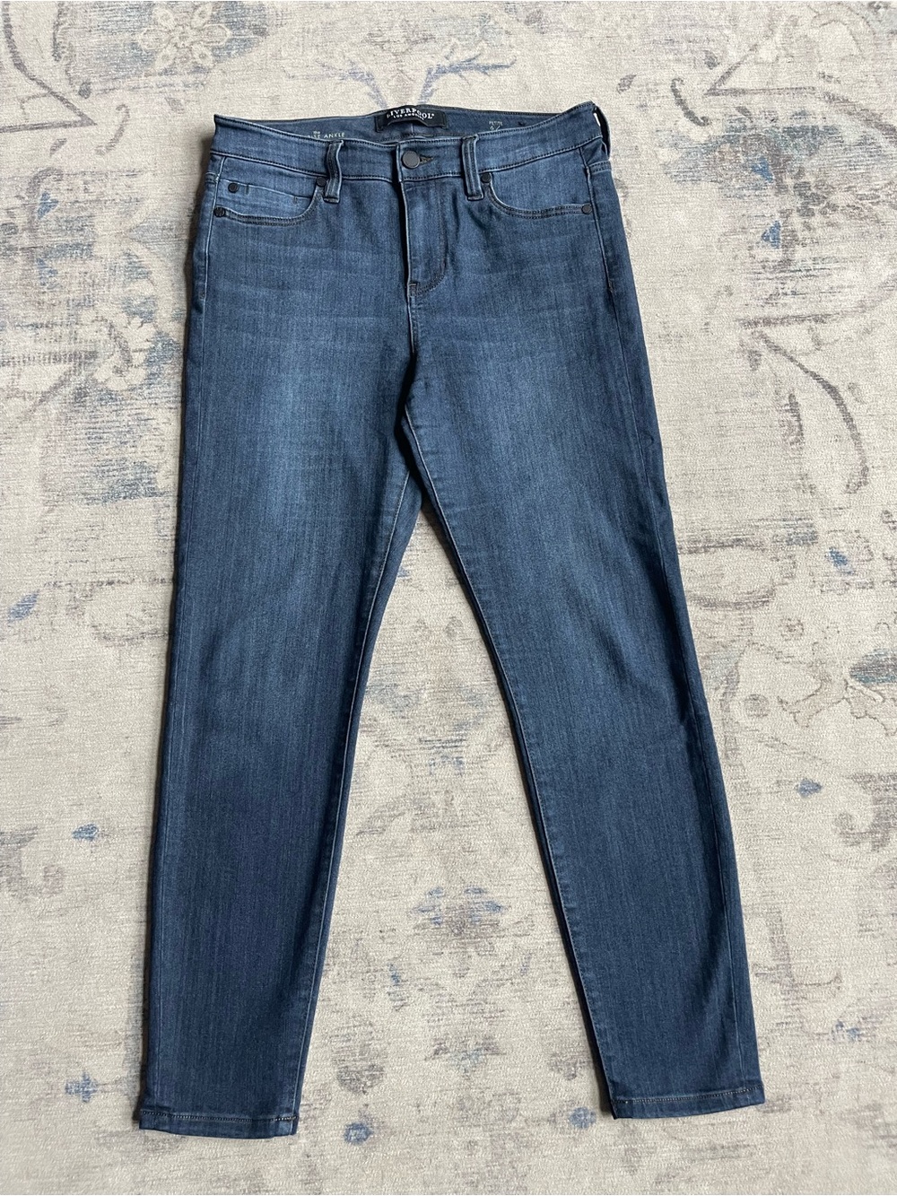 Liverpool Los Angeles High Rise Ankle Jeans Petite 6/28 Medium Wash Stretch